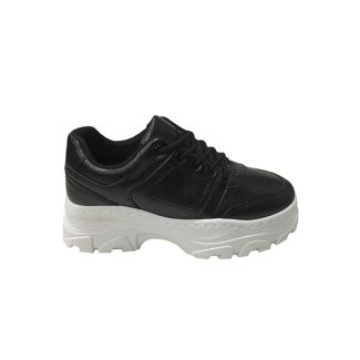 Zapatilla Ecocuero Negro