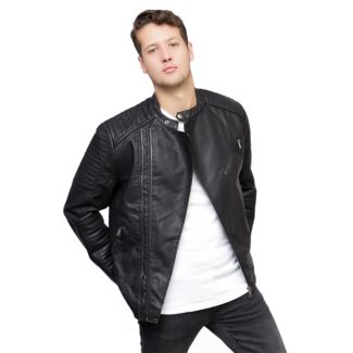 Chaqueta Ecocuero Negro