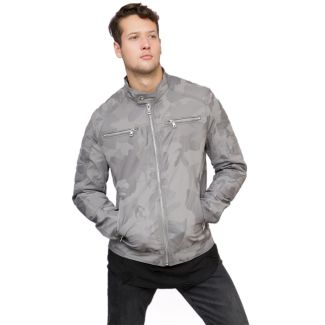 Chaqueta Ecocuero Gris