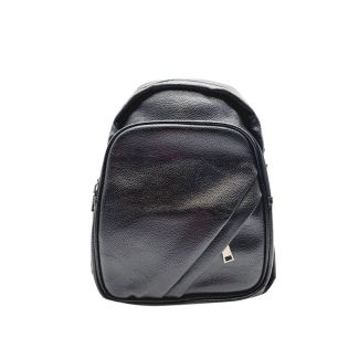 Mochila Cuero Negro CRU74