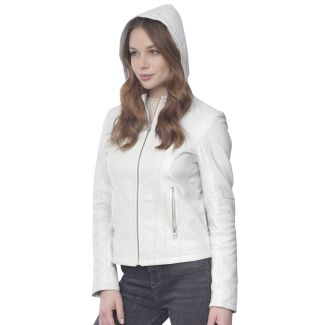 Chaqueta Cuero Blanco