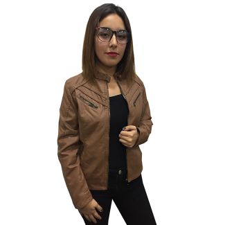 Chaqueta Ecocuero Tan