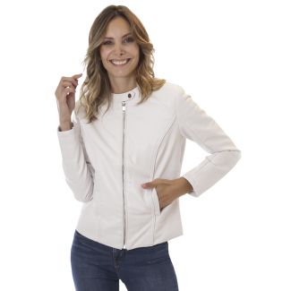 Chaqueta Ecocuero Blanco