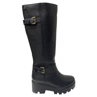 Bota Cuero Negro