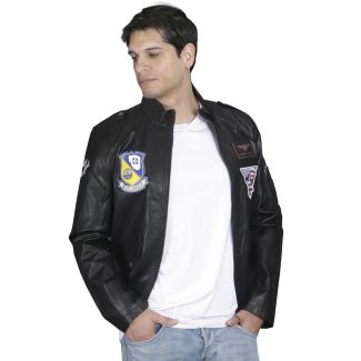 Chaqueta Ecocuero Negro