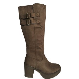 Bota Gamuza Ecológica Beige