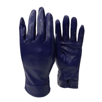 Guante Mujer Cuero Navy