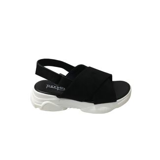 Sandalia Gamuza Ecológica Negro