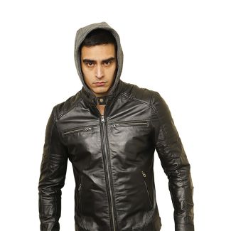 Chaqueta Cuero Negro