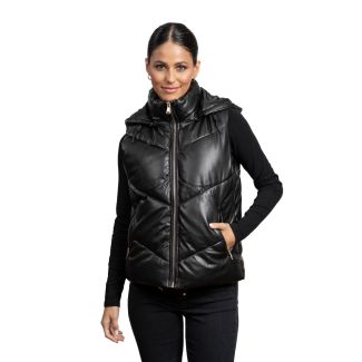 Puffa sin Manga CHG76 Ecocuero Negro