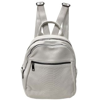 Mochila Cuero Blanco