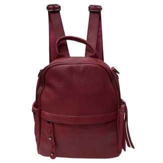 Mochila Cuero Rojo