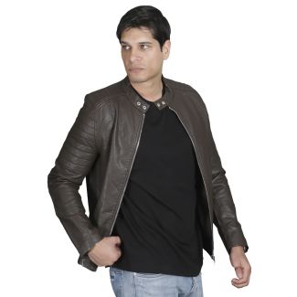 Chaqueta Ecocuero Café