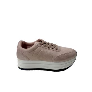 Zapatilla Gamuza Ecológica Rosa