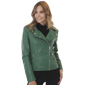 Chaqueta Aviadora CHG50 Ecocuero Verde