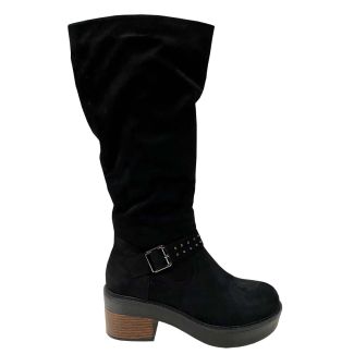 Bota Gamuza Ecológica Negro