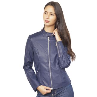 Chaqueta Ecocuero Azul