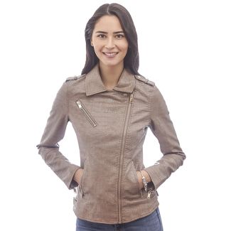 Chaqueta Aviadora CHG33 Ecocuero Beige