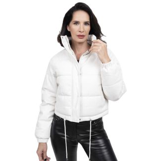 Chaqueta Puffa EcoCuero Blanco