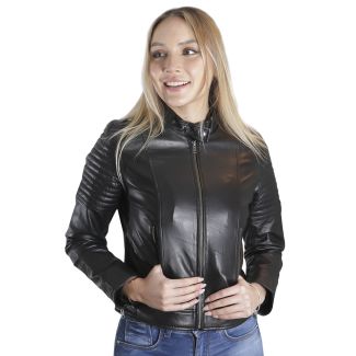 Chaqueta Cuero Negro