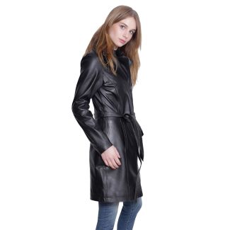 Abrigo Cuero Negro