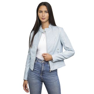 Chaqueta Ecocuero Celeste