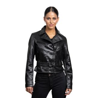 Chaqueta Aviadora CHG82 Ecocuero Negro