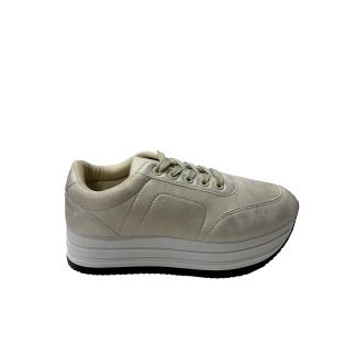 Zapatilla Gamuza Ecológica Beige