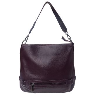 Cartera Cuero Burdeo