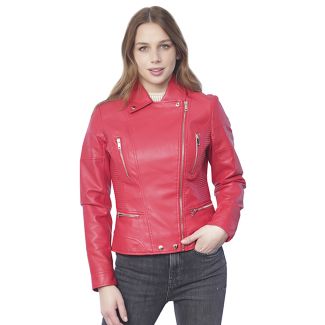 Chaqueta Aviadora CHG03 Ecocuero Rojo