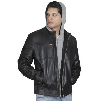 Chaqueta Cuero Negro