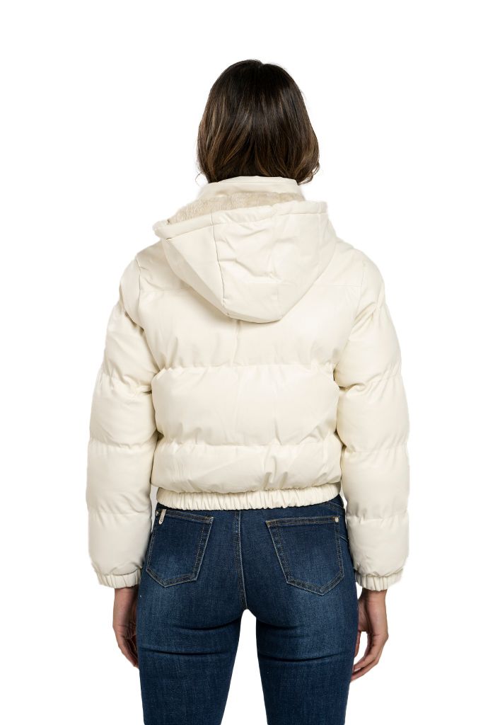 Chaqueta Puffa CHG74 Ecocuero Blanco