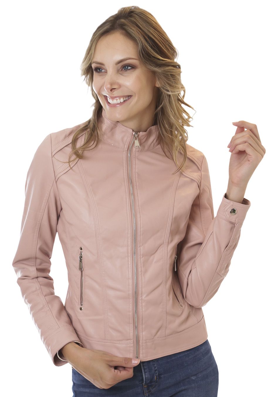 TodoPiel Chaqueta Ecocuero Rosado