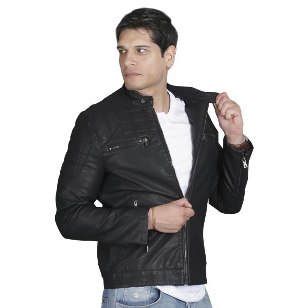 Chaqueta Ecocuero Negro
