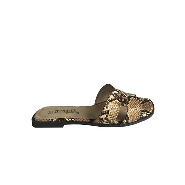 Sandalia Ecocuero Snake Beige