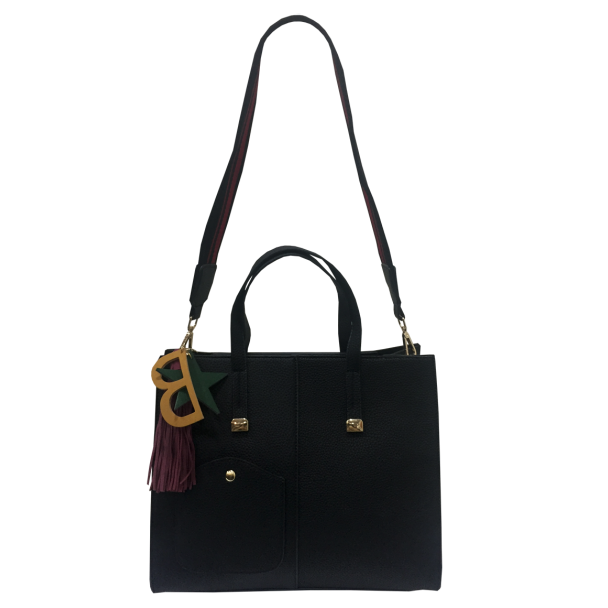 Cartera Cuero Ecológica Negro