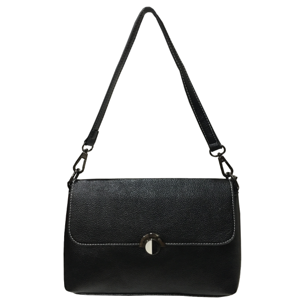 Cartera Cuero Ecológica Negro