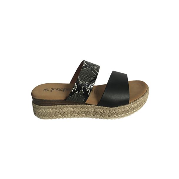 Sandalia Ecocuero Snake Black