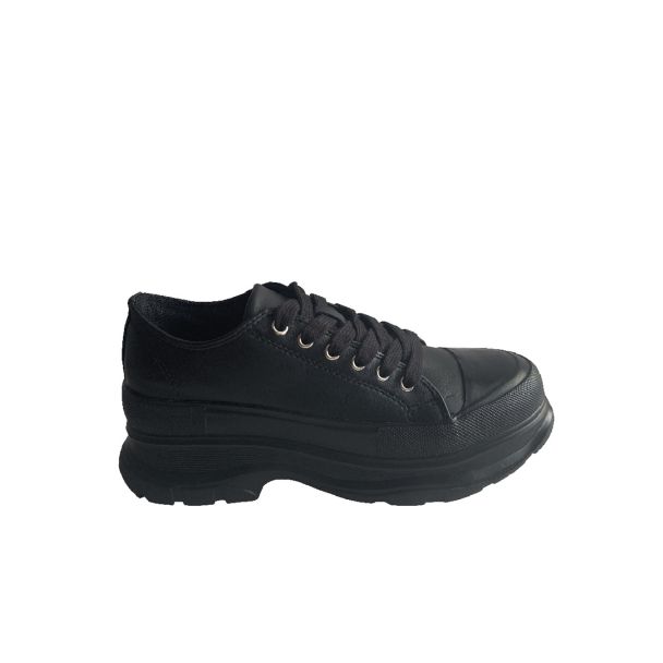 Zapatilla Ecocuero Negro