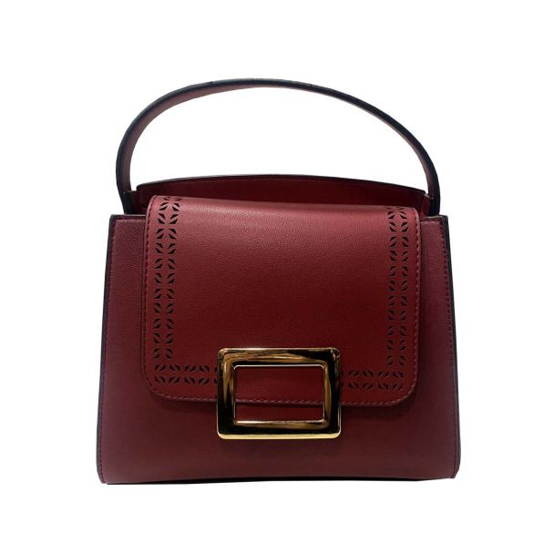 Cartera Cuero Ecológica Burdeo