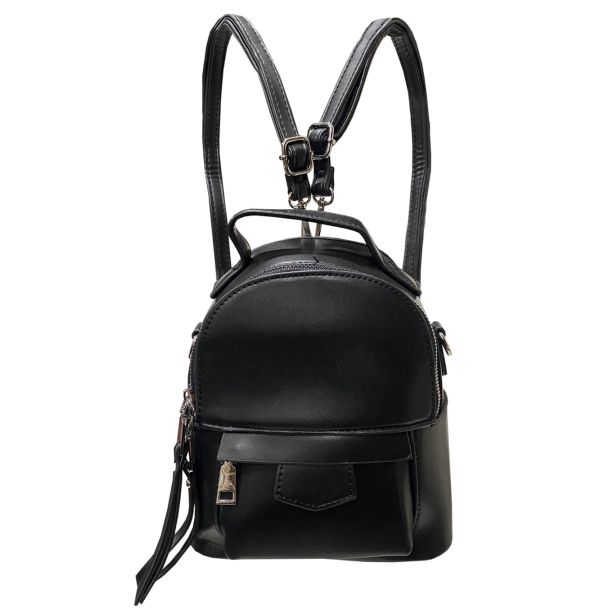 Mochila Cuero Ecológica Negro