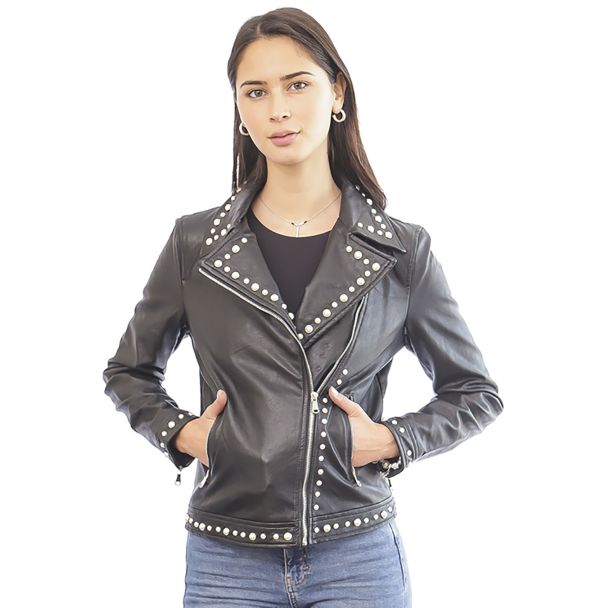 Chaqueta Ecocuero Negro