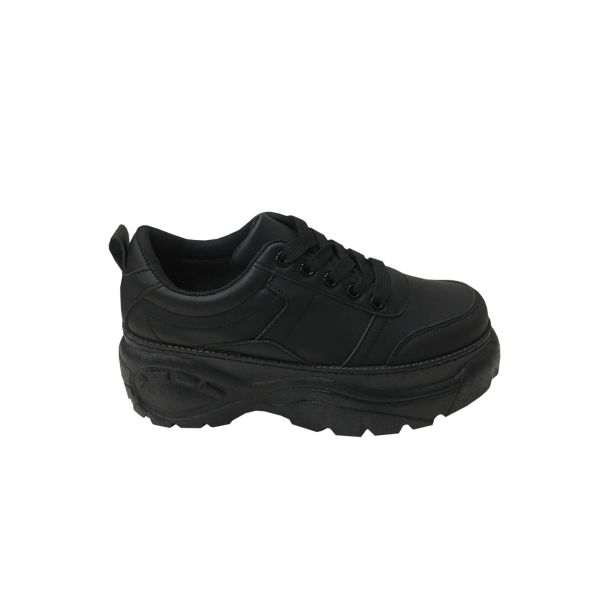 Zapatilla Ecocuero Negro