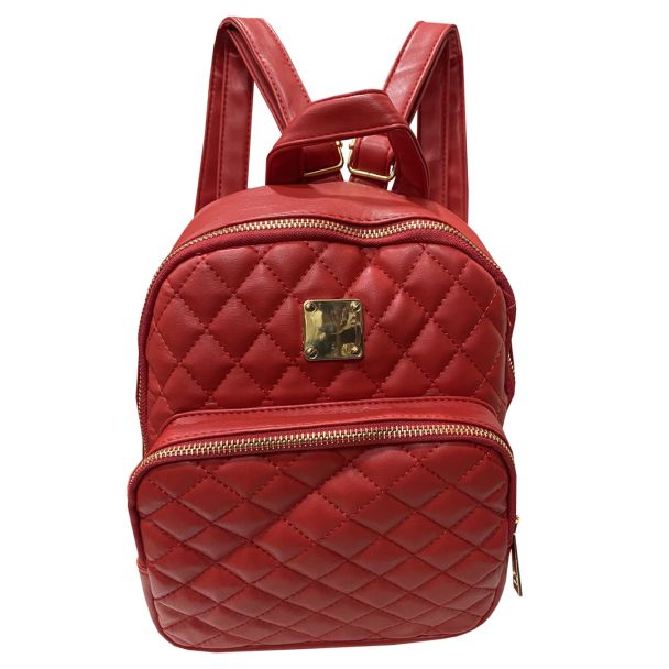 Mochila Cuero Ecológica Rojo