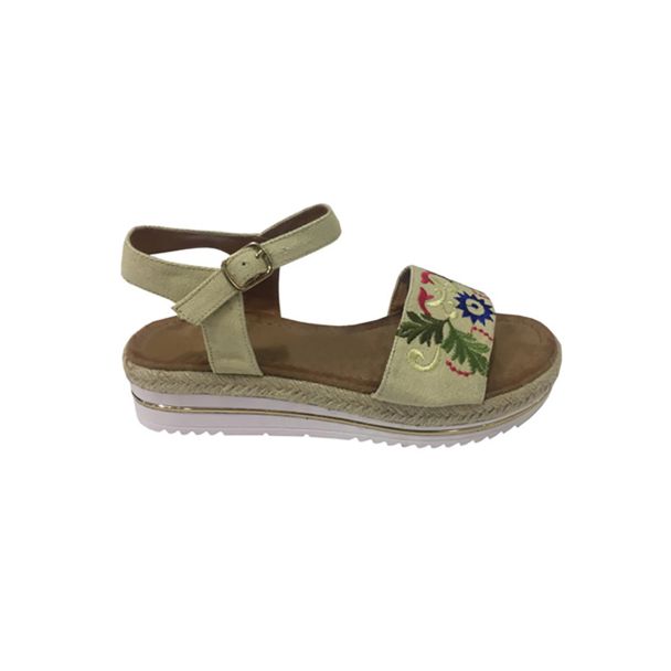 Sandalia Tela Beige