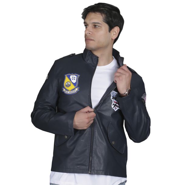 Chaqueta Ecocuero Navy