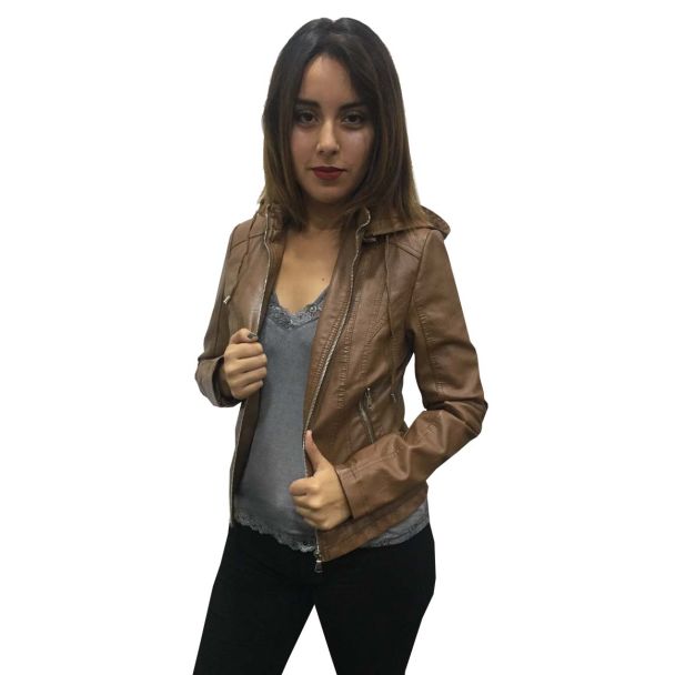 Chaqueta Ecocuero Tan
