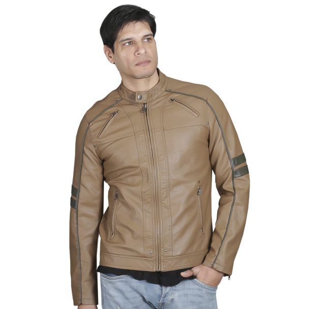 Chaqueta Ecocuero Camel