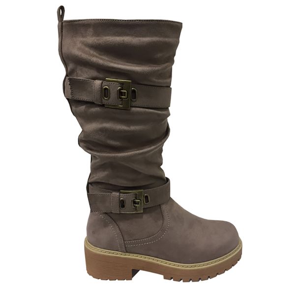 Bota Gamuza Ecológica Beige