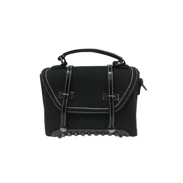 Cartera Cuero Ecológica Negro